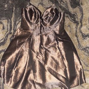 Bronze mini dress